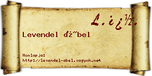 Levendel Ábel névjegykártya